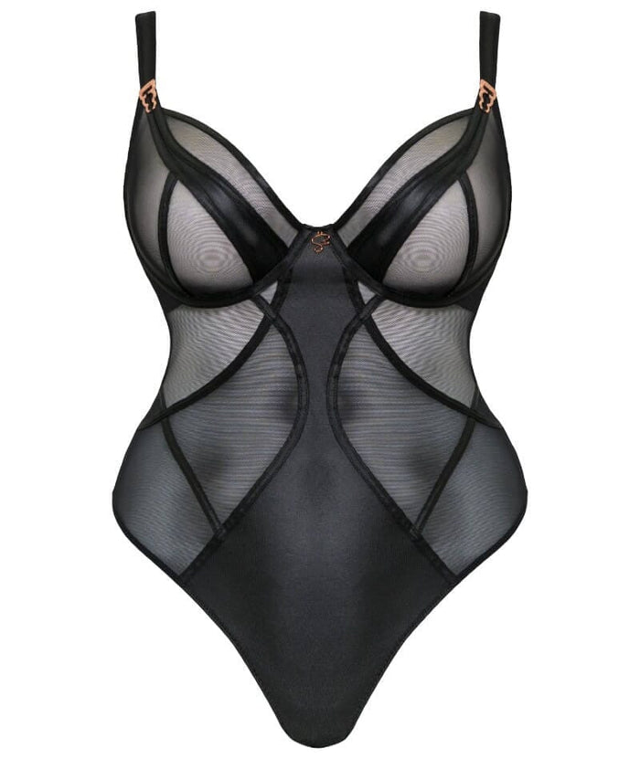 Scantilly Suspense Plunge Bodysuit - Black Bodysuits & Basques