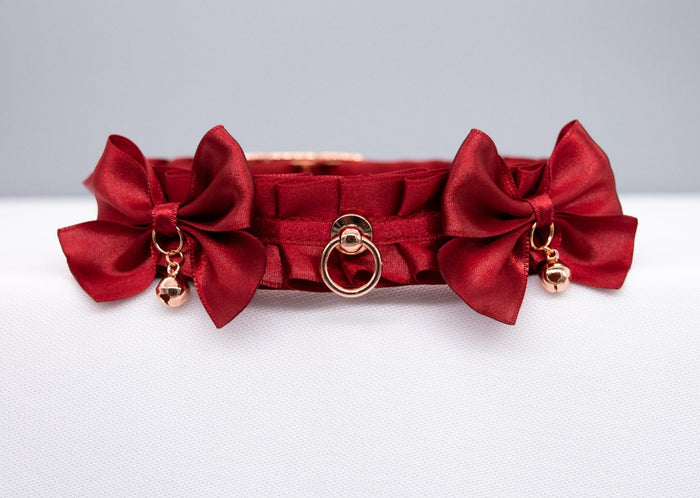 Scarlet Princess ~ Red Collar in Rose Gold