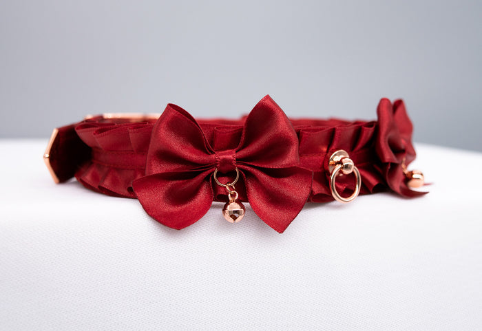 Scarlet Princess ~ Red Collar in Rose Gold