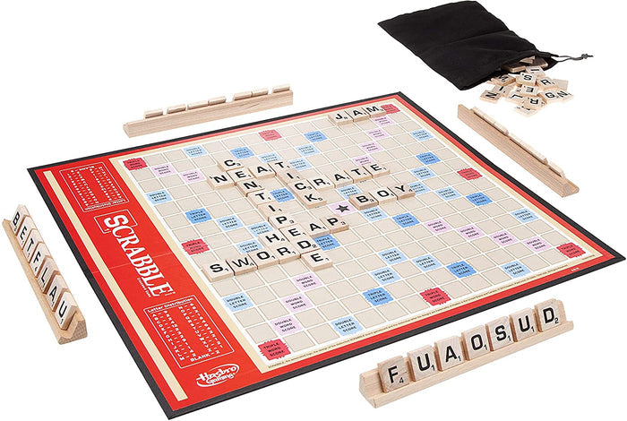 Scrabble Board with sample letter tiles