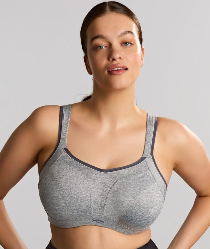 Sculptresse Activate Non Padded Underwired Sports Bra - Charcoal Marle