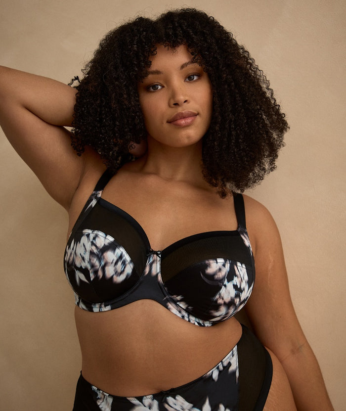 Sculptresse Bliss Full Cup Underwire Bra - Black/Floral