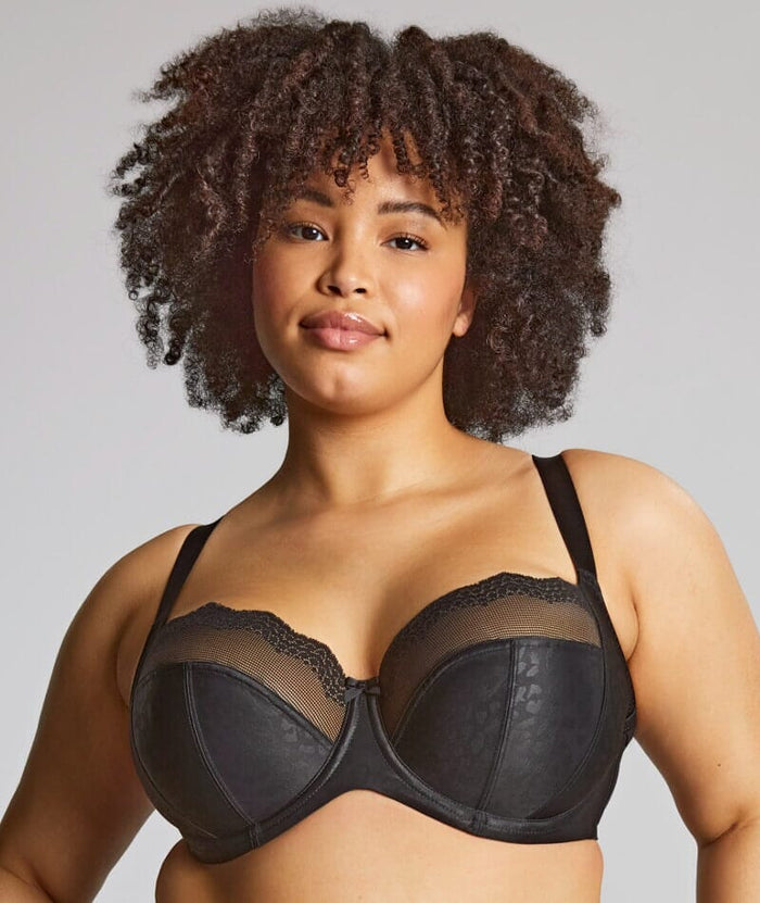 Sculptresse Esme Underwired Balconnet Bra - Black Animal Bras