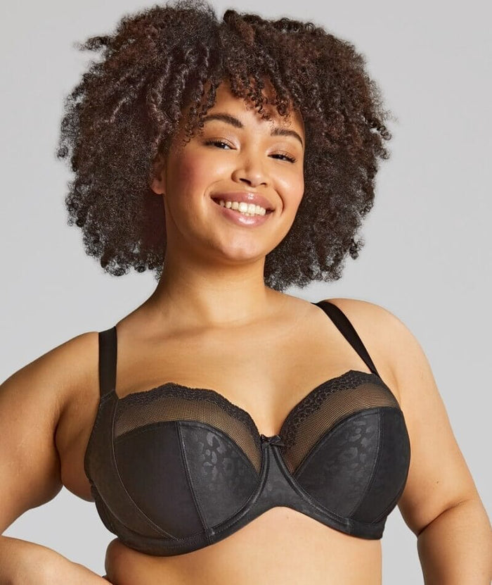Sculptresse Esme Underwired Balconnet Bra - Black Animal Bras