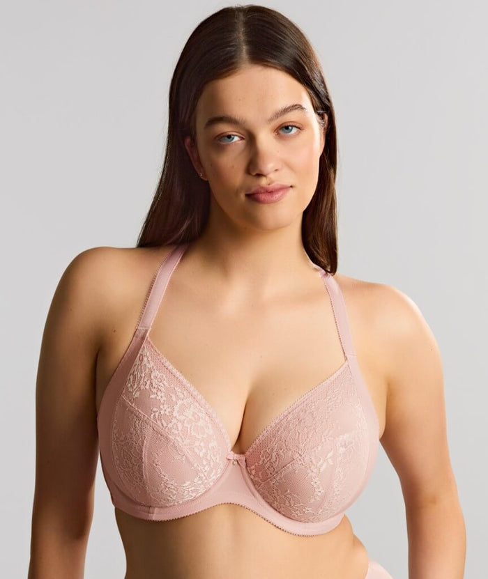 Sculptresse Roxie Plunge Underwired Bra - Misty Rose