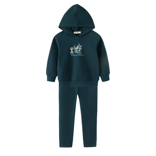 set outfit graphic tracksuit - teal