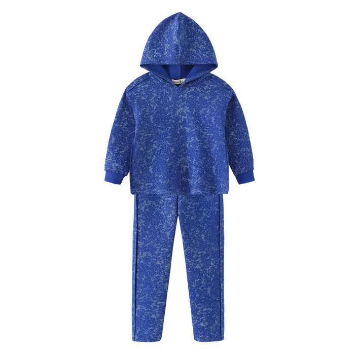set outfit washed tracksuit - royal blue