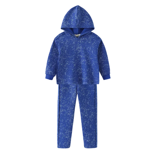 set outfit washed tracksuit - royal blue