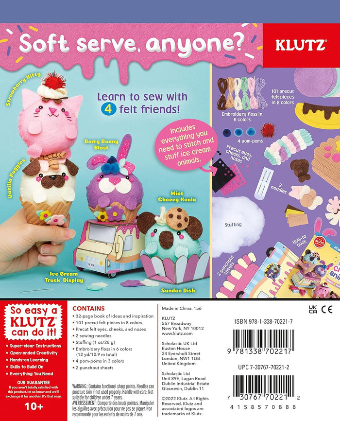 Sew your Own Ice Cream Animals