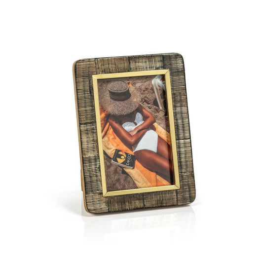 Shagrin Horn Inlaid Photo Frame - Picture Frames by Carlyle Avenue