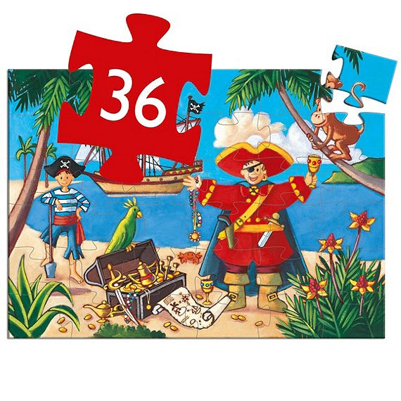 Silhouette Pirate & Treasure 36pc Puzzle