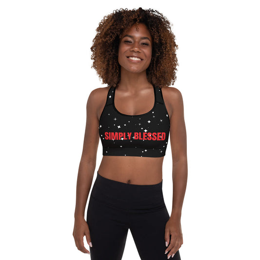 Simply Blessed Red Padded Sports Bra