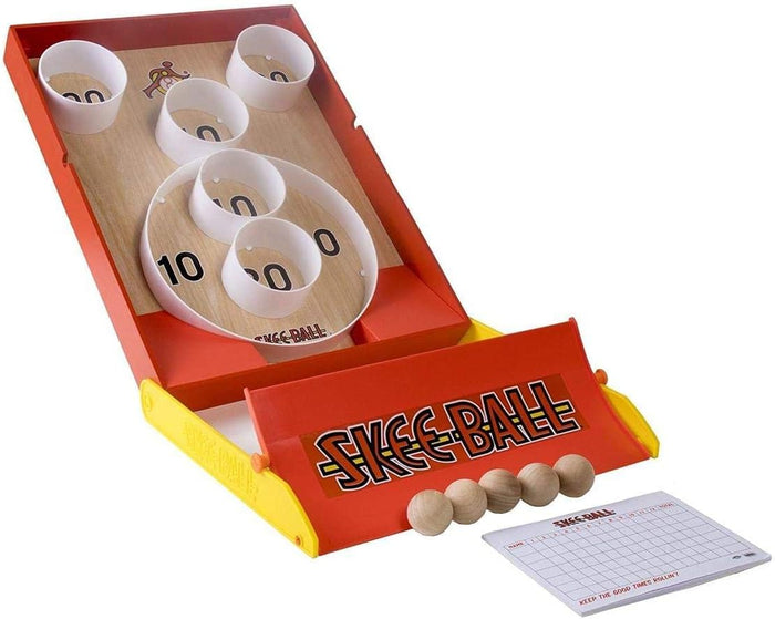 Skee Ball contents on a white background