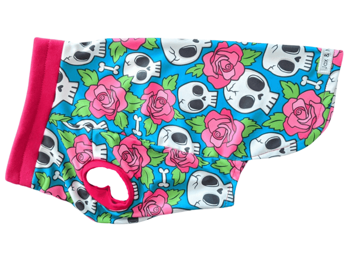 Jax & Molly's Skull and Roses Dog Pajamas