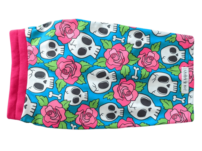 Jax & Molly's Skull and Roses Dog Pajamas