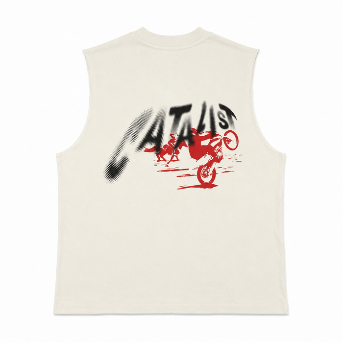 Sleeveless Tee 'HORSE & MOTORCYCLE'