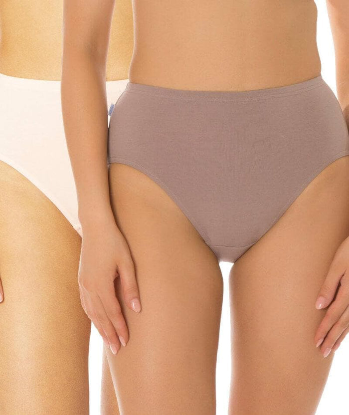 Triumph Sloggi Hikini 2 Pack Midi Brief - Pink/Brown Knickers