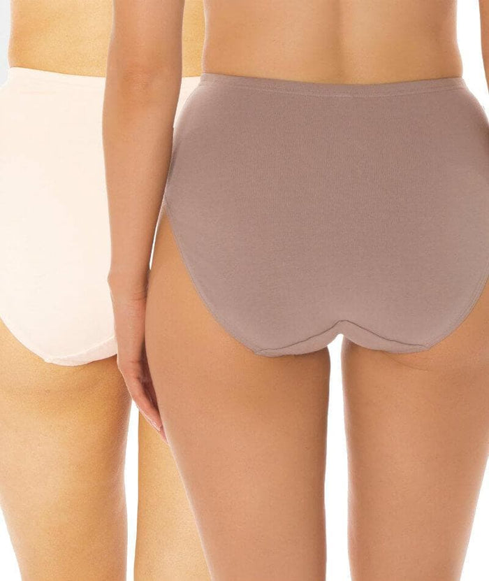 Triumph Sloggi Hikini 2 Pack Midi Brief - Pink/Brown Knickers