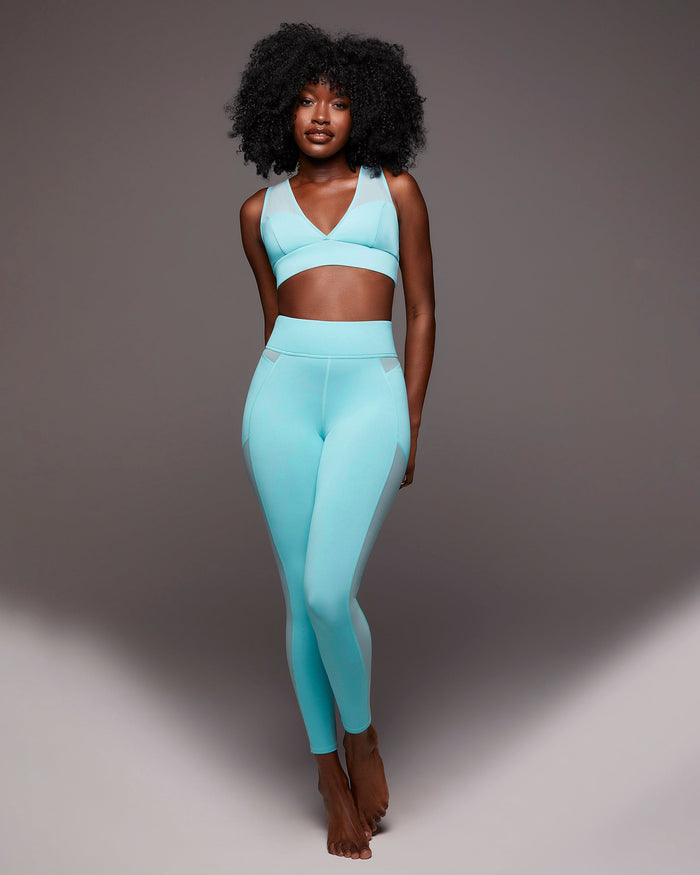 Solstice Longline Bra - Island Blue