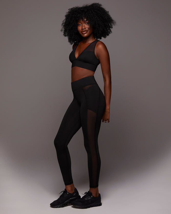 Solstice Longline Bra - Black
