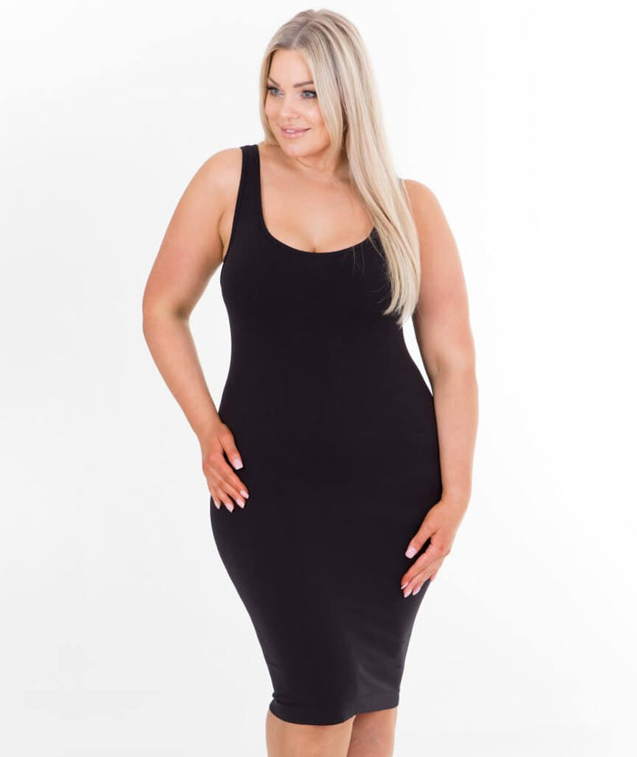 Sonsee Sleeveless Singlet Slip - Black