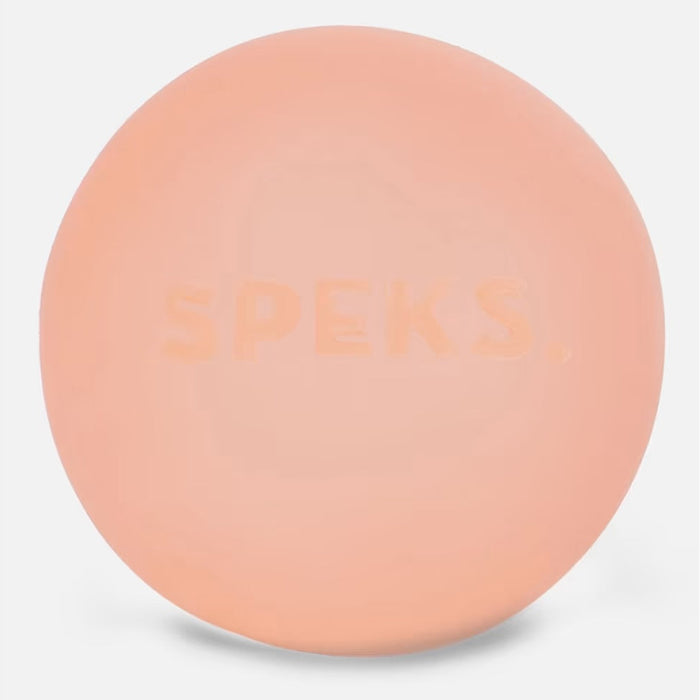 A pink Gump ball with 'SPEKS' branding on a light gray background