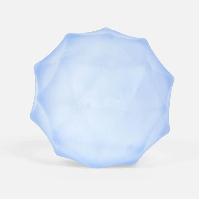 Light blue Gump Burst on a white background