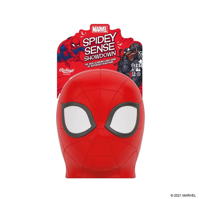 Spidey Sense Showdown packaged in a portable, Spider-Man mask-shaped case