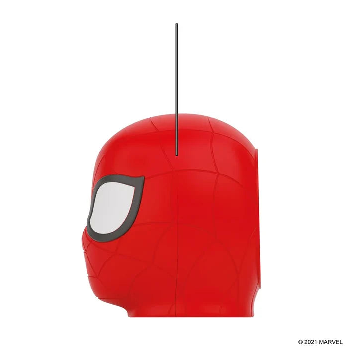 Spider-Man mask-shaped case side view on a white background