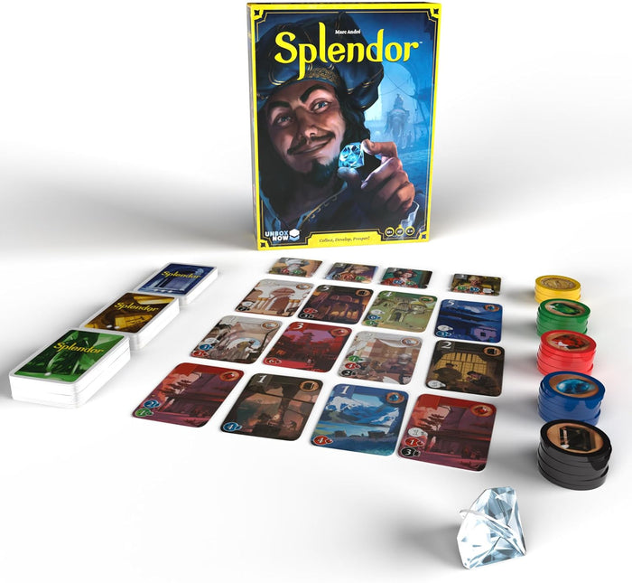 Contents of Splendor on a white background