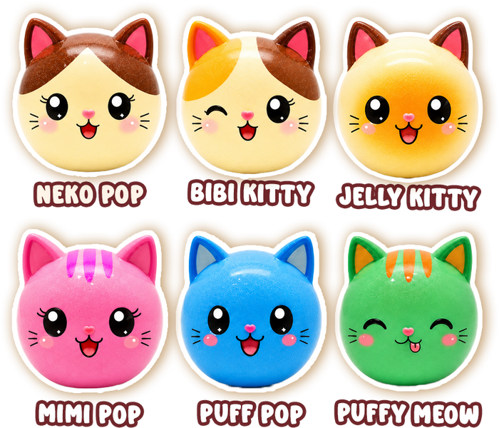 Squishy Miao Dumplings Cat Squishy Sensory Toy Collectibles 8.5cm - Mystery Assortment