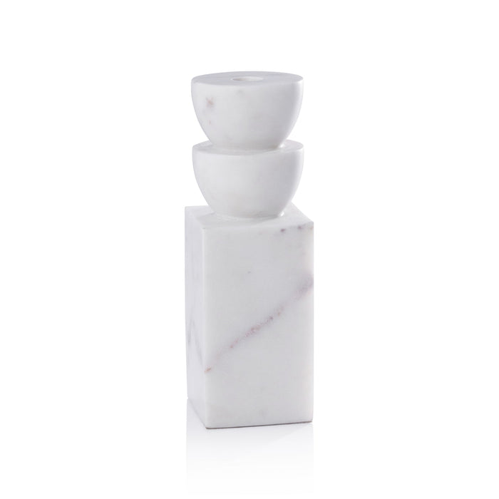 Stacked Design Marble Candle Holder - Candle Holders by Carlyle Avenue