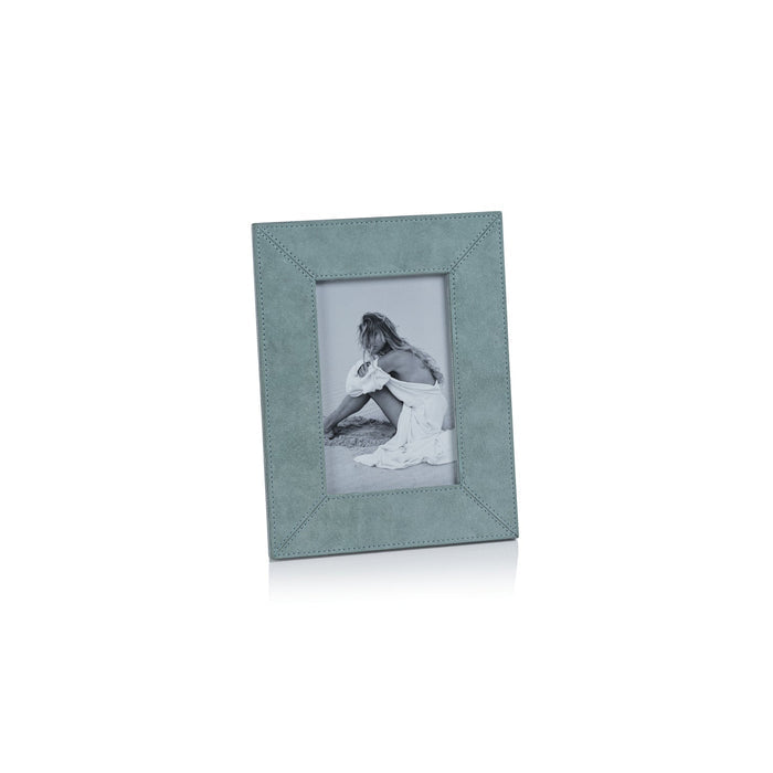 Suede Photo Frame - Cote D'Azur Blue - Picture Frames by Carlyle Avenue