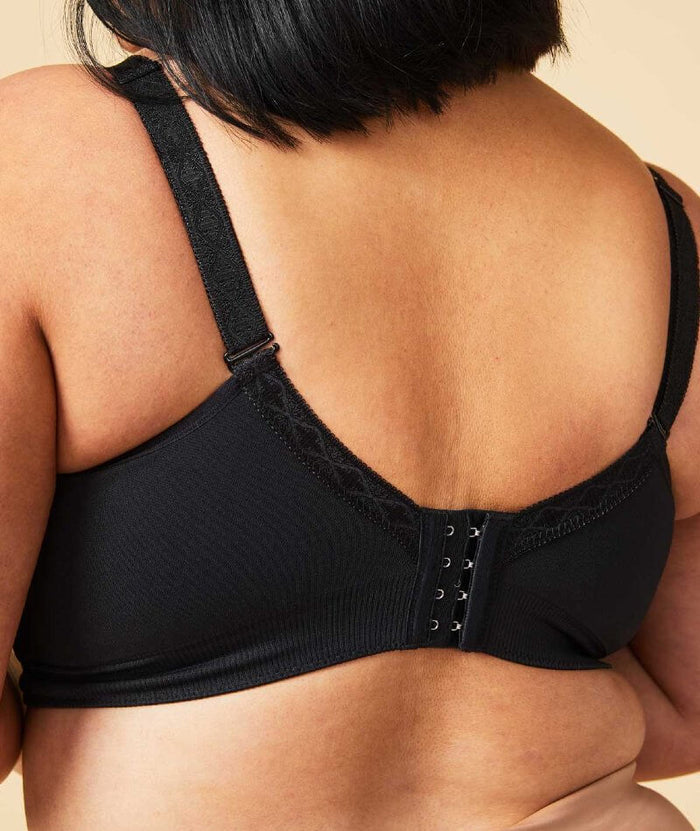 Sugar Candy Fuller Bust Seamless F-HH Cup Lounge Bra - Black Bras