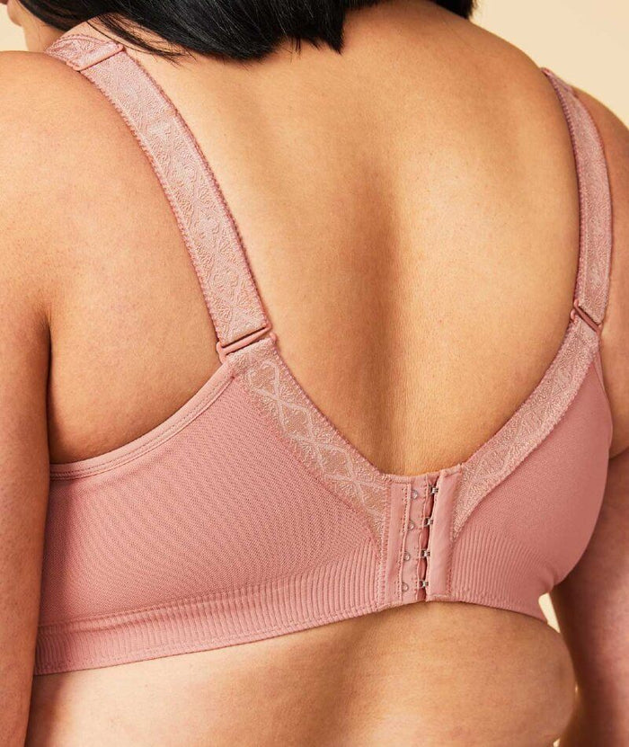 Sugar Candy Fuller Bust Seamless F-HH Cup Lounge Bra - Rosewood Bras