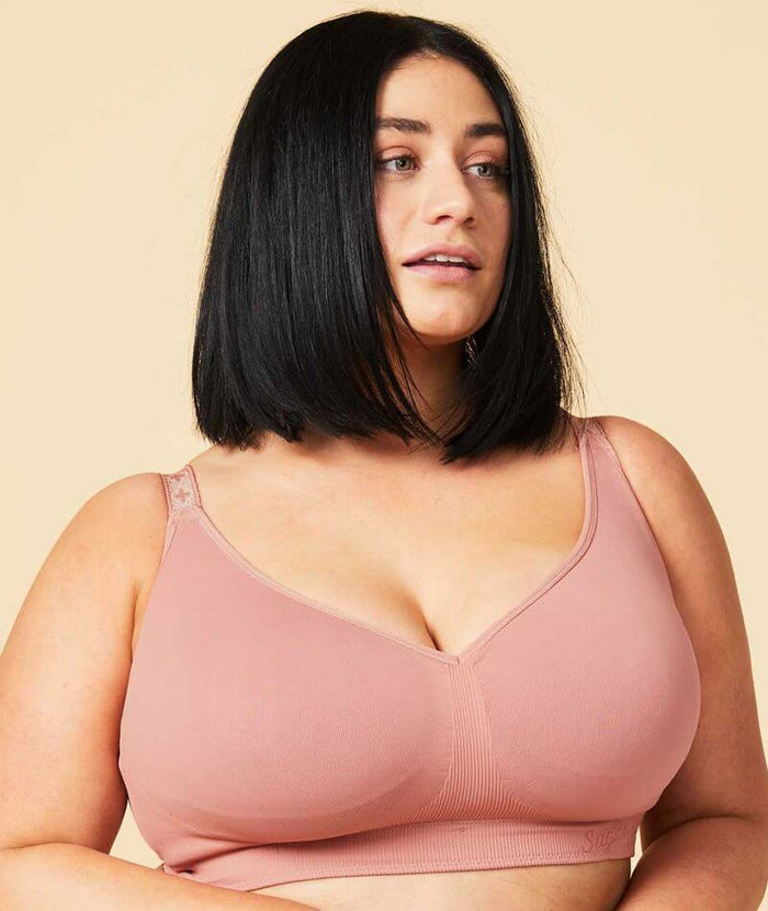 Sugar Candy Fuller Bust Seamless F-HH Cup Lounge Bra - Rosewood Bras