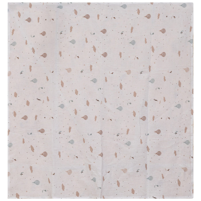 swaddle all over balloon print muslin - ivory