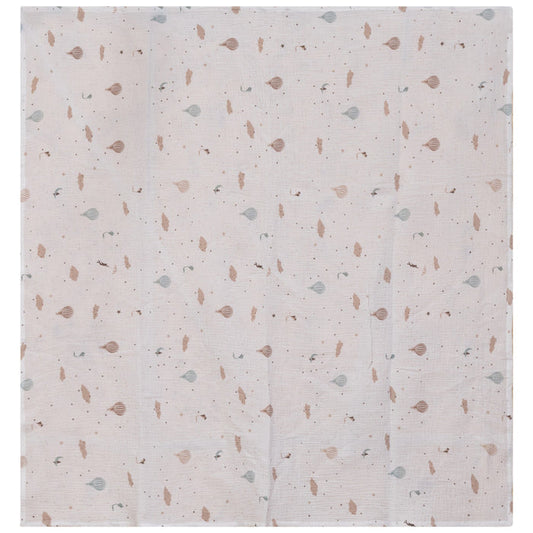 swaddle all over balloon print muslin - ivory