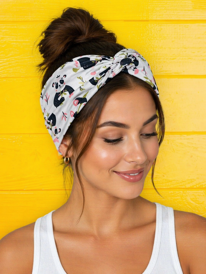 Sweet Panda Knot Headband