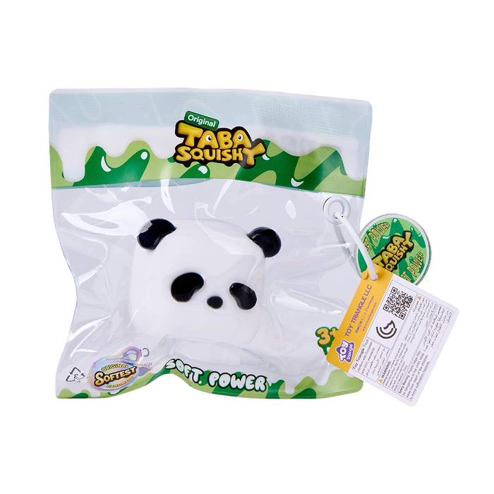 Taba Squishy White Panda Cube - Soft Sensory Fidget Toy for Kids