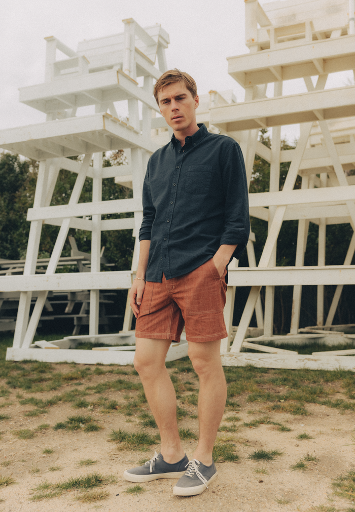 The Breakwater Short in Brick Chambray