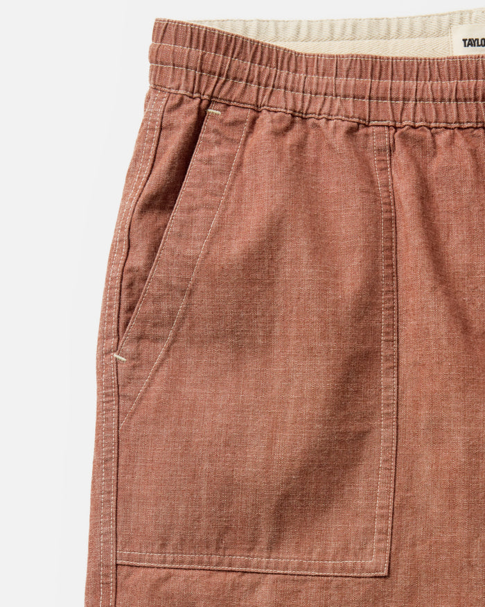 The Breakwater Short in Brick Chambray
