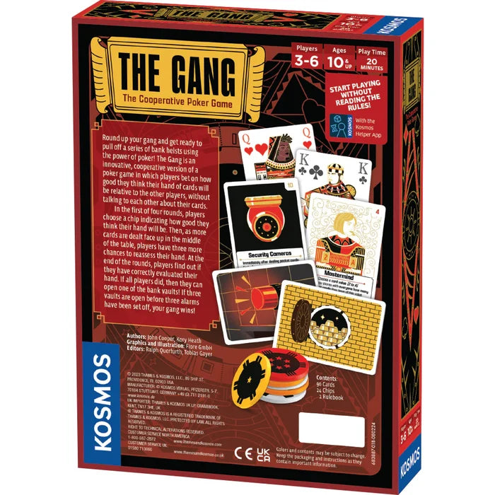 Board game box for 'The Gang' cooperative poker game by Kosmos