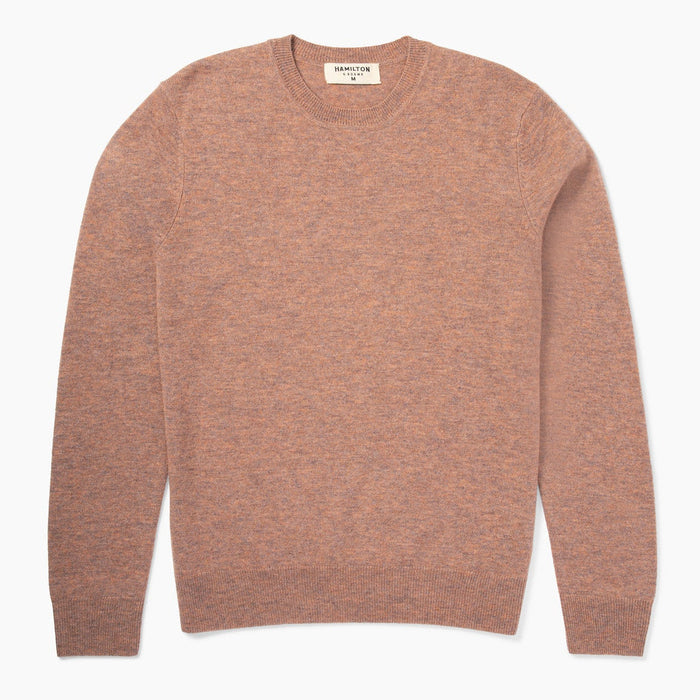 The Garrison Crewneck Sweater in Merino Cashmere - Autumn Heather