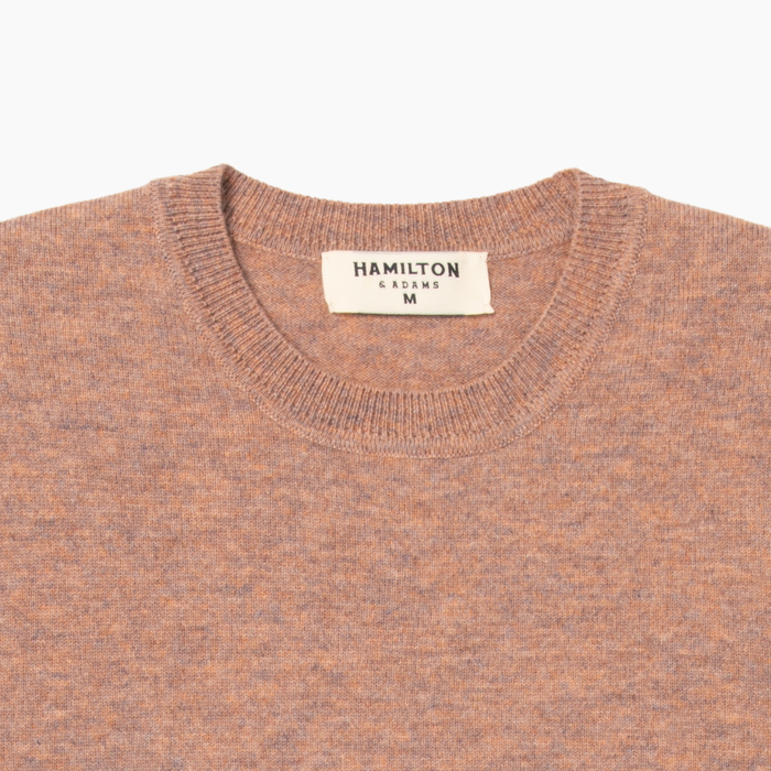 The Garrison Crewneck Sweater in Merino Cashmere - Autumn Heather