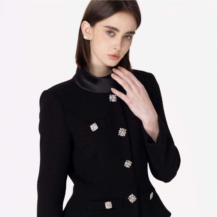 The "Manor" Black Tweed Dress Winteres
