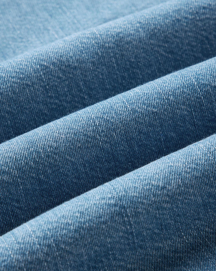 The Shore Shirt in Washed Indigo Twill