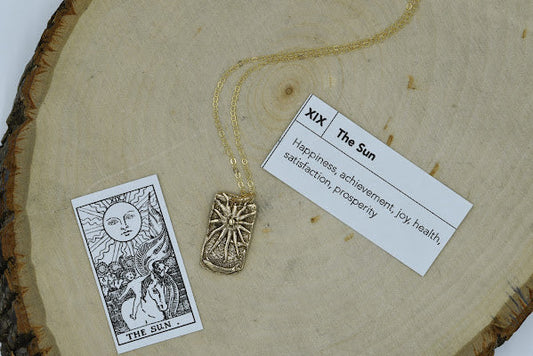 The Sun Tarot Necklace | Gold & Bronze