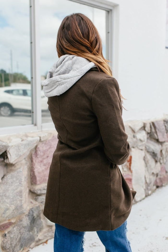 Timeless Tailored Coat In Espresso - Macoma Boutique240 Jackets/Blazers