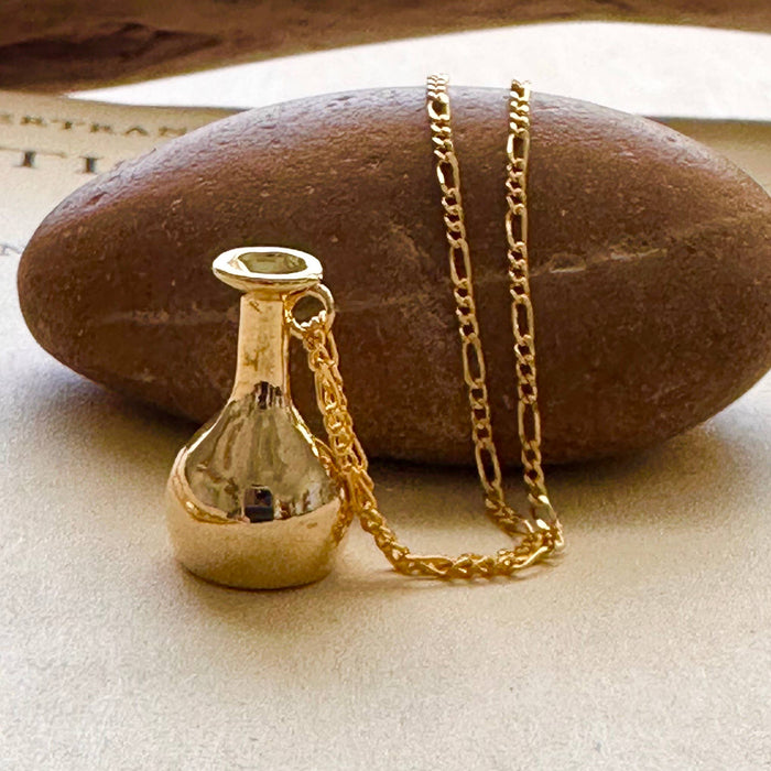 Tiny Ancient Vessel Pendant Necklace